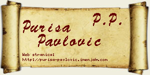 Puriša Pavlović vizit kartica